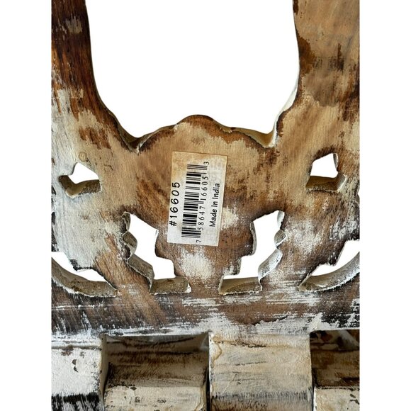 Handcrafted Rustic Wood Quran Stand Book Holder Folding Carved Decorative - Picture 9 of 11